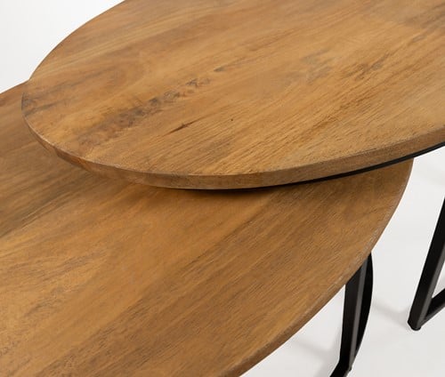 Leipzig salontafel ovaal, set van 2, Smooth Natural - Must Have Collection-2