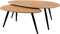 Kassel coffee table organic, set of 2, Smooth Natural (17mm) - Must Have Collection