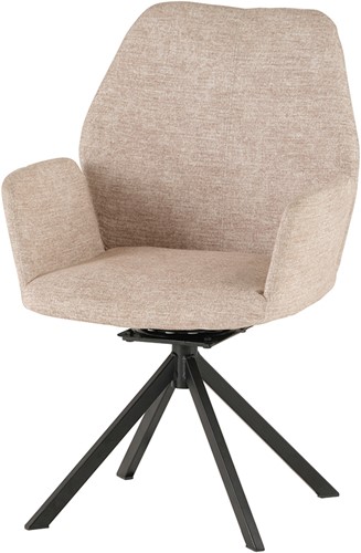 Norbert armstoel - draaipoot 180ARS - frame 03 black metal - Dutch Industries Chairs