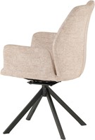 Norbert armstoel - draaipoot 180ARS - frame 03 black metal - Dutch Industries Chairs-1