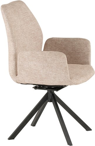 Norbert armstoel - draaipoot 180ARS - frame 03 black metal - Dutch Industries Chairs-3