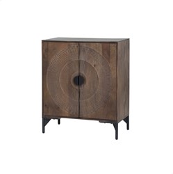 Niipon Armoire à 2 portes, basse, Mango Brown Walnut - Mix & Match Collection