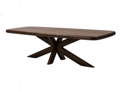 Esstisch 240, länglich mit abgerundeten Ecken, Mango Wabi Brown - Obelix Table Collection