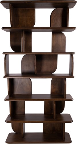 Oregano boekenkast 90, Mango Brown Walnut - Oregano Collection-1