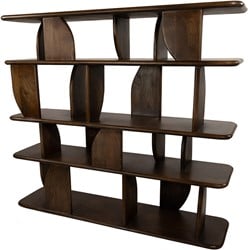 Oregano boekenkast 140, Mango Brown Walnut - Oregano Collection