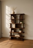 Oregano boekenkast 90, Mango Brown Walnut - Oregano Collection-3