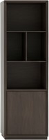 Oulu boekenkast 75, linksdraaiend met 1 deur en 4 open vakken, Natural Oak - Oak Collection