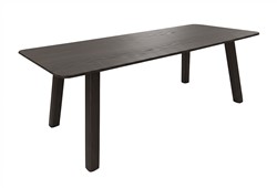 Salo table séjour 240, allongé avec des coins arrondis, Intense Black - Oak Collection