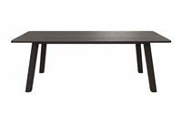 Salo dining table 200, elongated with rounded corners, Dark Chocolate - Oak Collection-1