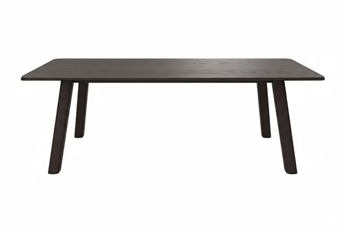 Salo table séjour 200, allongé avec des coins arrondis, Dark Chocolate - Oak Collection-1