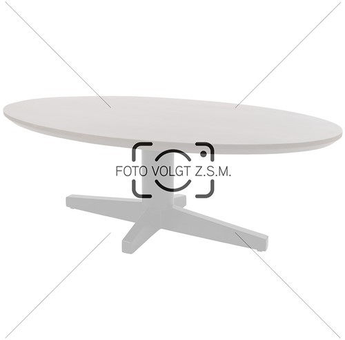 Salontafel 130, ovaal, poot Beige, Mango Brown Walnut - Scorpio Table Collection