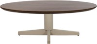Coffee table 130, oval, leg Beige, Mango Brown Walnut - Scorpio Table Collection