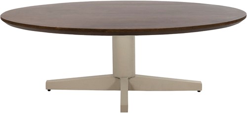Coffee table 130, oval, leg Beige, Mango Brown Walnut - Scorpio Table Collection