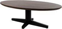 Salontafel 130, ovaal, poot Black, Mango Brown Walnut - Scorpio Table Collection