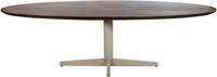 Table séjour 190, ovale, pied de table Beige, Mango Brown Walnut - Scorpio Table Collection-1