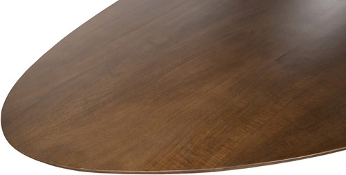 Eetkamertafel 240, ovaal, poot Black, Mango Brown Walnut - Scorpio Table Collection-2