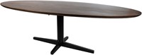 Eetkamertafel 240, ovaal, poot Black, Mango Brown Walnut - Scorpio Table Collection