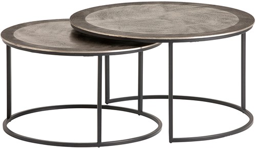 Table basse, ensemble de 2 pièces, Silver antique - Mix & Match Collection