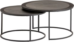 Coffee table, set of 2, Black antique - Mix & Match Collection