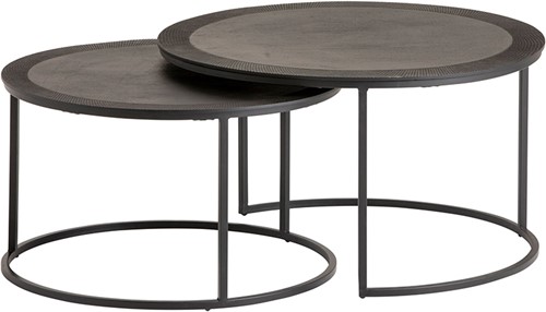 Salento salontafel, set van 2, Black Antique - Mix & Match Collection
