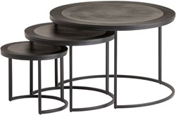 Coffee table, set of 3, Black - Mix & Match Collection