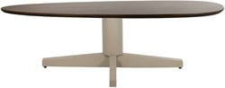 Salontafel 130, organisch, poot Beige, Mango Brown Walnut - Taurus Table Collection