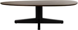 Salontafel 130, organisch, poot Black, Mango Brown Walnut - Taurus Table Collection
