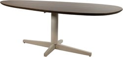 Eetkamertafel 240, organisch, poot Beige, Mango Brown Walnut - Taurus Table Collection