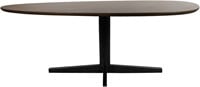Eetkamertafel 190, organisch, poot Black, Mango Brown Walnut - Taurus Table Collection-1