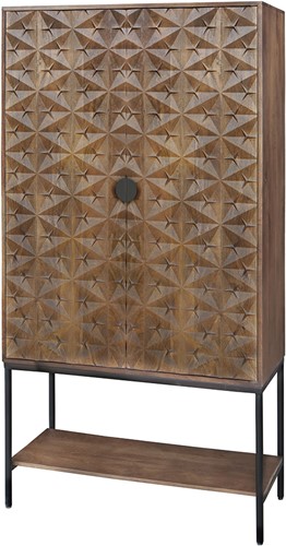 Trinity 2-deurs kast met onderplank, Mango Brown Walnut - Mix & Match Collection