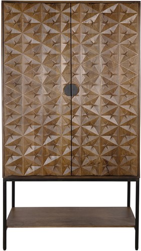 Trinity 2-deurs kast met onderplank, Mango Brown Walnut - Mix & Match Collection-2