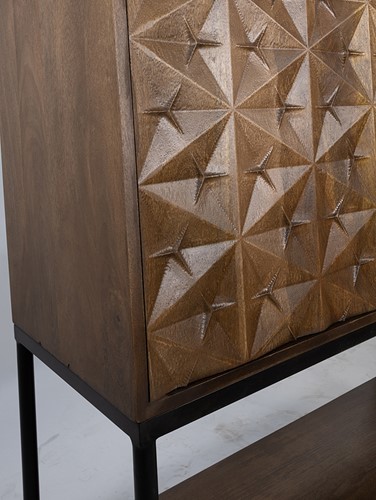 Trinity 2-deurs kast met onderplank, Mango Brown Walnut - Mix & Match Collection-3
