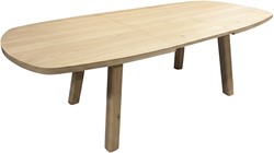 Turku table séjour extensible 180/240, forme de bateau, Dark Chocolate - Oak Collection