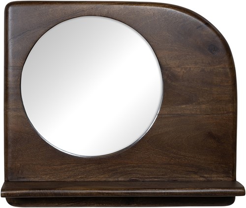 Curaçao wall rack with mirror and shelf - Welcome Home Collection-1