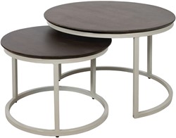 Barbados table basse, ronde, ensemble de 2 pièces - Welcome Home Collection