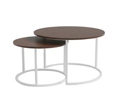 Barbados salontafel, rond, set van 2 - Welcome Home Collection