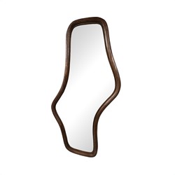 Wavy mirror 121, Mango Brown Walnut - Woody Collection