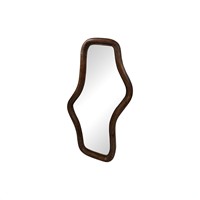 Wavy mirror 80, Mango Brown Walnut - Woody Collection