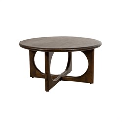 Coffee table Ø80, H40, Mango Brown Walnut - Zodiac Collection
