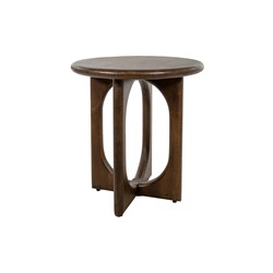 Table d'appoint Ø50, H55, Mango Brown Walnut - Zodiac Collection