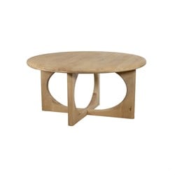 Salontafel Ø80, H40, Acacia Groovy Natural - Zodiac Collection